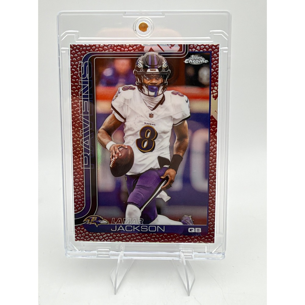 2024 Topps Chrome Lamar Jackson Baltimore Ravens Card 24 QB MVP Louisville